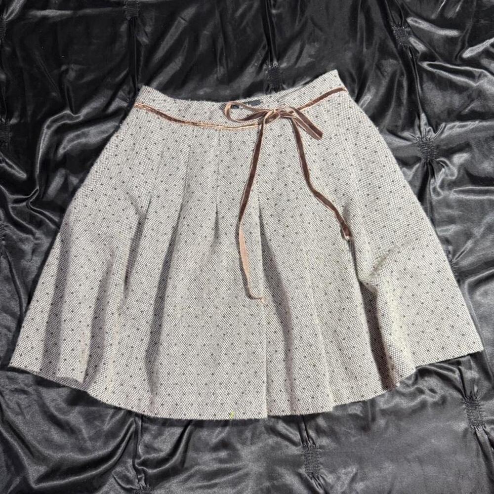 Gray polka dot skirt